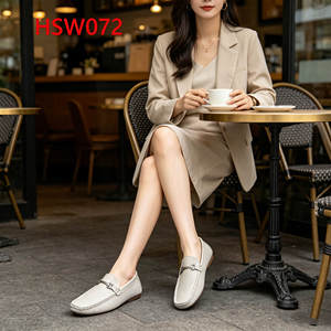 LXG, Chaussures Mocassins Premium à Enfiler Série Week-end, <span class=keywords><strong>Meilleures</strong></span> Ventes, Faciles d'Entretien, Entièrement en Cuir Blanc, Modèle Penny HSW072 - Product Image 3