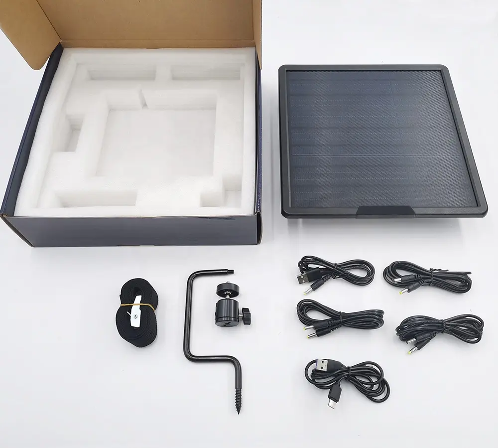 25000mah Black solar panel and integrated lithium battery for security camera Photo traps Hunting trail Game Camera