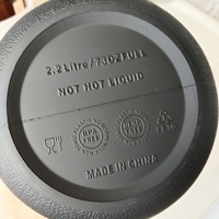73oz 2,2 L gran capacidad mate personalizado medio galón jarras de agua sin BPA botella de agua a prueba de fugas Fitness gimnasio Camping adultos senderismo