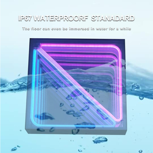 Chất lượng cao xách tay RGB Disco câu lạc bộ đêm Neon tam giác 3D Infinity Gương LED Dance gạch tấm gạch đèn - Product Image 5