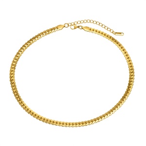 Collar de Cadena con Colgante de Acero Inoxidable para Mujer, Chapado en Oro de 18k, Estilo Moderno, XRJewelry, para Aniversario, Venta al Por Mayor - Product Image 1