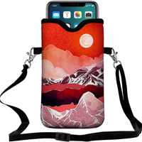 Housse de téléphone en néoprène avec sangle/lanière de cou pour iPhone 16/15/14/13 Pro, 16/15 Plus Samsung S24, Google Pixel 9
