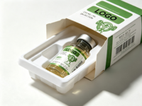 Étiquettes holographiques imperméables pour flacons en vinyle, pour contenants en verre de 5 ml et 10 ml, autocollants personnalisés