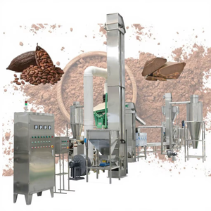 Ligne de production automatique de beurre de cacao à partir de fèves de cacao, de nibs et de poudre de cacao, avec broyeur et ligne de production de liqueur de cacao - Product Image 1