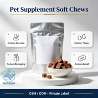 Compléments alimentaires pour chiens à la glucosamine, marque privée OEM, très bien notés, pour les hanches et les articulations, sous forme de bouchées moelleuses, saveur poulet, soutien immunitaire, 5,0 kg/pièce