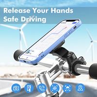 Support Téléphone Antichoc à Fixation Rapide pour Guidon de Vélo et Trottinette, Installation Combinée de Support de Conduite Sécurisé