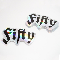 Étiquette d'impression auto-adhésive personnalisée de haute qualité holographique pvc étanche vinyle hologramme étiquette autocollants arc-en-ciel