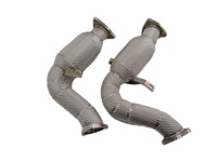 Downpipe Knalpot Sport Pabrik untuk Audi S4/S5 B8/B8.5 2008-2015 Sistem Knalpot Mobil Dengan Katalis Downpipe
