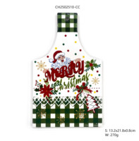 Sous-verre en céramique de Noël personnalisable, écologique, rond, style dessin animé