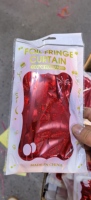 Haute qualité plusieurs couleurs brillant gland brillant pluie soie noël carré feuille rideaux ou décors rideau