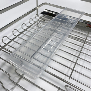 Four Side 304 Stainless Steel Kitchen Drawer <b>Basket</b> Kitchen Storage Pull Out Drawer <b>Basket</b> Kitchen Sliding <b>Corner</b> <b>Basket</b> Soft Cl - Product Image 1