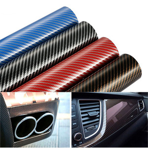 Pegatina de vinilo para revestimiento de coche de cuerpo completo de fibra de carbono <span class=keywords><strong>5D</strong></span> de alta calidad, película económica para cubrir vehículos sin burbujas de aire en azul púrpura - Product Image 3