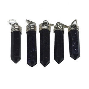 Pendentifs crayon pierre de soleil bleue acheter en gros pendentifs en pierres précieuses - Product Image 1