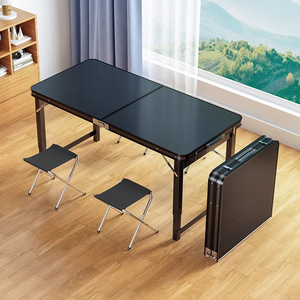 <b>Folding</b> Rectangular <b>Metal</b> <b>Table</b> For Outdoor Use Portable Camping Picnic Street Vendor Night Market Minimalist Design - Product Image 2