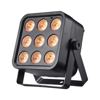 Projecteur LED portable rechargeable 9*6W RGBWAUV 54W avec application sans fil pour DJ, discothèque, mariage, fête