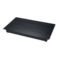 Table de cuisson à induction électrique personnalisable de haute performance In-Smart à 2 foyers avec surface en céramique/verre