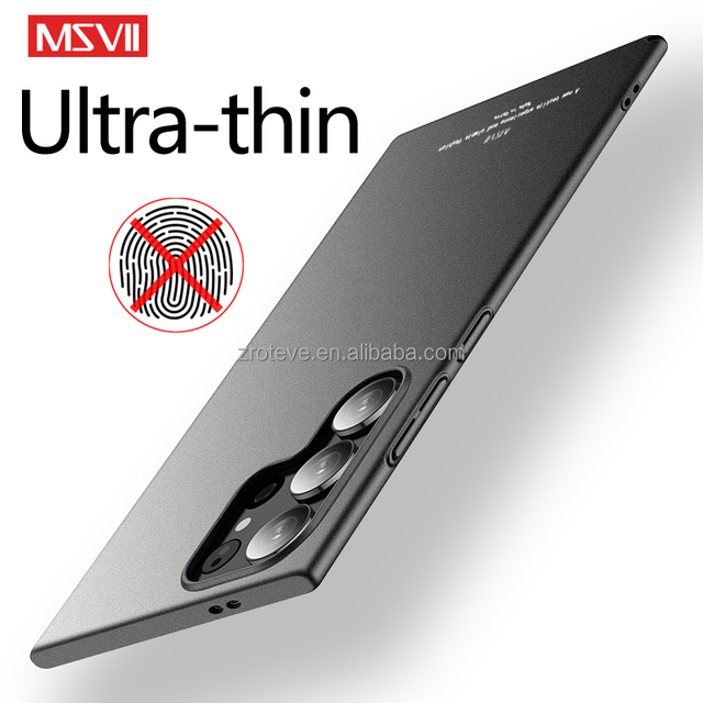 For Samsung Galaxy S24 Ultra S24 Plus FE Back Cover MSVII Ultra Thin Matte PC Anti-fingerprint Wholesale Cell Phone Case Factory