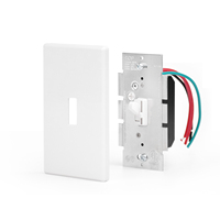 Interrupteur à bascule numérique avec plaque murale simple ou triple pour ampoules LED, CFL et incandescentes
