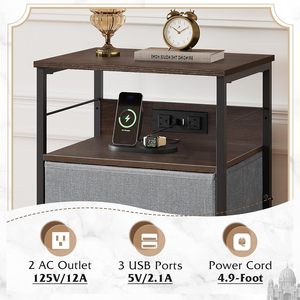 Hot Selling <b>Drawer</b> Storage Cabinet 3 <b>Drawer</b> Dresser Organizer Fabric Storage <b>Chest</b> Large Capacity Organizer Bedside Table - Product Image 4