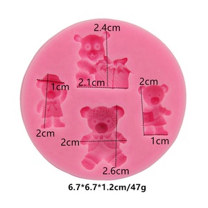 Molde de Silicona para Pastel y Fondant con Diseño de Ositos de Peluche Clásicos y Populares en 3D, Ideales para Regalos - Product Image 2