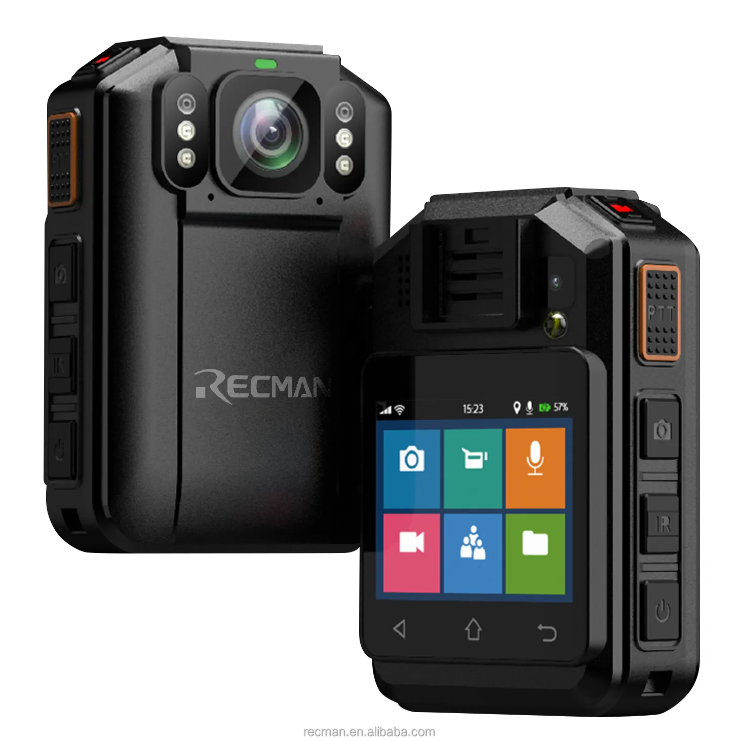 Camera Đeo Thân Màn Hình Cảm Ứng HD Với GPS & Quay Video 4G Cho Người Dùng Thực Thi Pháp Luật