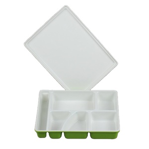 Boîte à bento en mélamine plastique réutilisable écologique, <span class=keywords><strong>plateau</strong></span> repas de style américain avec motif, pour la maison, l'école, le <span class=keywords><strong>restaurant</strong></span>, vaisselle en polycarbonate en stock - Product Image 3
