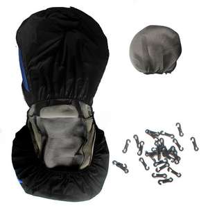 Customizable Sports Design Four Seasons Universal Polyester Fabric Red Leather <strong>Car</strong> Seat Covers Full <strong>Set</strong> 9-Piece - Product Image 5