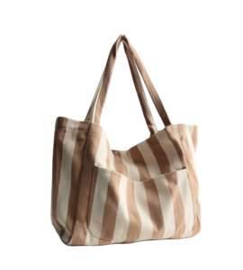 Customizable Grocery Stripe <b>Canvas</b> Cotton Printing Shopping Reusable Women Cloth <b>Canvas</b> <b>Tote</b> Bag with Custom Printed logo - Product Image 2