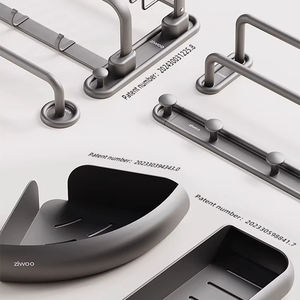 ZIWOO Scaffale portaoggetti da bagno di alta qualità, senza foratura, mensola a parete per lavabi, WC e lavandini - Product Image 3