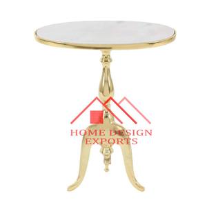 Muebles modernos para el hogar, mesa auxiliar de aluminio para decoración de sala de estar, mesa auxiliar dorada elegante, decoración de oficina, superventas - Product Image 2