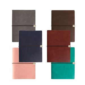 High Quality Customized A5 <b>A6</b> Size PU Leather Hardcover Gift Cover Journal Loose-Leaf Planner <b>Diary</b> Notebook - Product Image 1