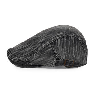 Nouveau Denim Béret Gavroche Casquette À Bord Court Britannique Rétro Béret Printemps Et Automne Chapeaux Pour Hommes Et Femmes - Product Image 3
