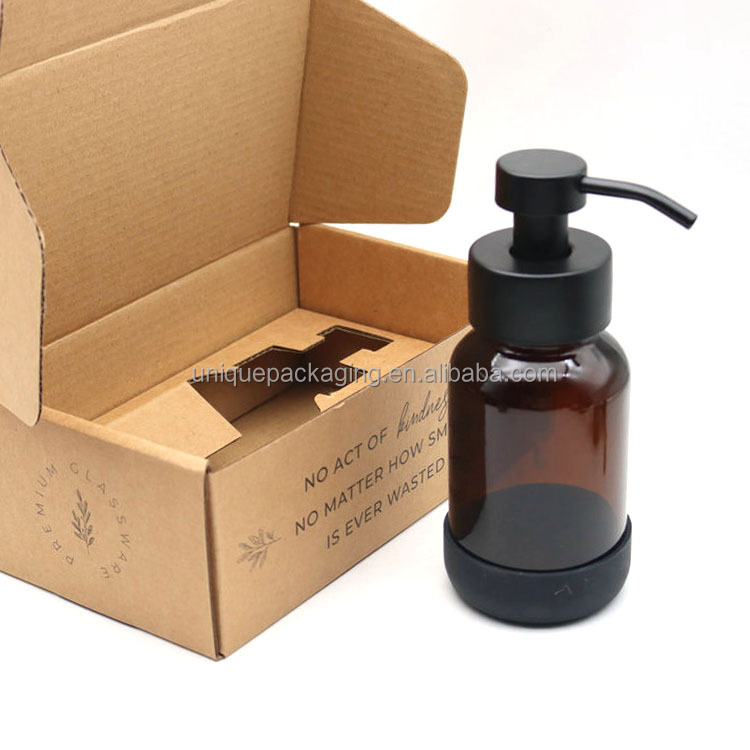 Botte ambre avec boîte et base en silicone