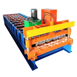 2022 Standing Seam Metal Roofing Calamine Making Machine Glazed Tile Roll Forming Machine Building Material Machinery For Sale