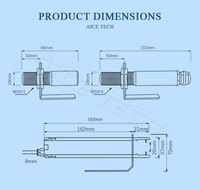 Sensor de Temperatura IR sin Contacto Aice Tech OEM y ODM, Transmisor de Sensor Infrarrojo IP68 para Industrias, 4-20mA 0-5V RS485
