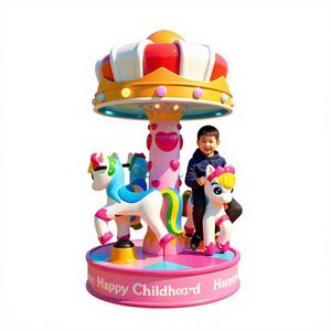 Máquina de Juego de Carrusel para 3 Personas, Equipo de Entretenimiento Comercial para Parques de Atracciones Infantiles, Mismo Modelo que los de los Parques - Product Image 1