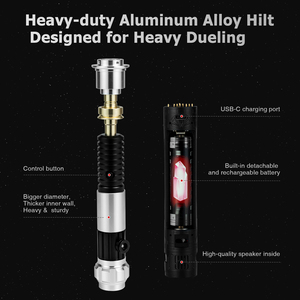 Nexussabers Obi-Wan <span class=keywords><strong>Kenobi</strong></span> Lightsaber XenoV4 Neopixel |   Empuñadura de Metal |   Sable de Luz RGB de Píxeles para Duelos Intensos |   Envío Rápido OEM - Product Image 3