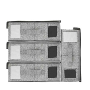 Organiseur de placard pliable, conteneurs de rangement sous le lit avec fenêtre et poignée, organiseurs de draps de lit - Product Image 1