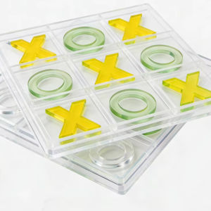 Juego de Mesa Educativo de Lujo de Acrílico para Niños, <span class=keywords><strong>Tres</strong></span> <span class=keywords><strong>en</strong></span> <span class=keywords><strong>Raya</strong></span> y Ajedrez, con Múltiples Estilos - Product Image 1