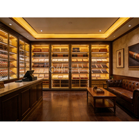 Vitrine à cigares en bois de haute qualité pour la vente en gros, présentoir à cigarettes, armoire humidor à cigares grande capacité