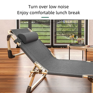 Giường đơn gấp gọn phong cách công nghiệp di động, khung thép không gỉ, dùng cho du lịch và kho hàng - Product Image 6