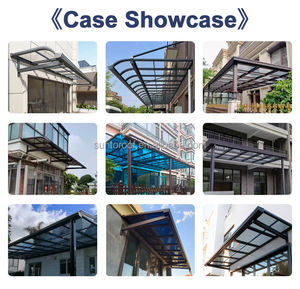 Роскошный изготовленный на заказ каркас из алюминиевого сплава поликарбоната пульт дистанционного управления Выдвижной навес передней двери для балкона - Product Image 2