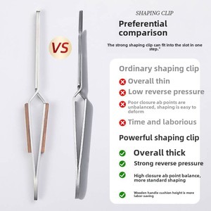 Nouvelles pinces à ongles en acier inoxydable argentées en forme de X pour le nail art, outils de manucure en plastique, fournitures pour ongles - Product Image 3