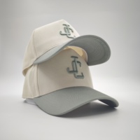 Casquette 5 panneaux bicolore en coton réglable, broderie 3D personnalisée de haute qualité, motif léopard et fruits, en tissu Dobby Terry Oxford à pois, vente en gros