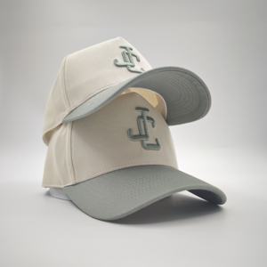 Casquette de baseball en coton ajustable à 5 panneaux, bicolore, avec broderie 3D personnalisée, motif Oxford à pois, visière incurvée, haute qualité, vente en gros - Product Image 4