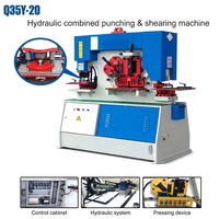 Machine de poinçonnage et de cisaillement hydraulique combinée certifiée CE, machine multifonction de poinçonnage, cisaillement et encocheage