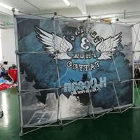 Utilisation à l'extérieur, support de bannière pop-up en aluminium droit ou incurvé pour les promotions-Accessoires d'affichage