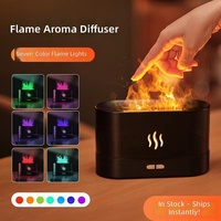Diffuseur d'arômes Bestseller, diffuseur d'arômes à flamme simulée colorée, humidificateur à brume froide pour la maison, le bureau, alimentation secteur/USB, silencieux