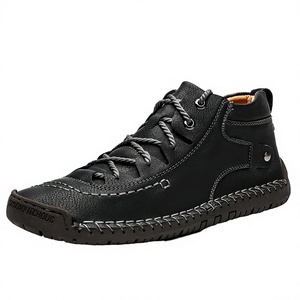 Chaussures montantes décontractées pour hommes en cuir PU, respirantes et confortables, à lacets, semelle intérieure en EVA, tailles 38-48 – Tendances mode hiver - Product Image 2