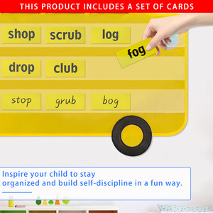 Large School Bus Shaped <b>Pocket</b> Charts for Kids, Back to School Supplies, Classroom Decor Hanging <b>Pocket</b> Charts - Product Image 5